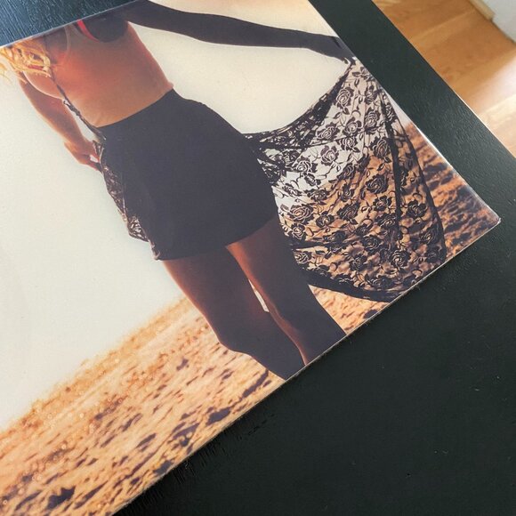 Handcrafted Woman on a Beach Photo Wall Art on Wood with Epoxy Finish 8x10 - Picture 9 of 10